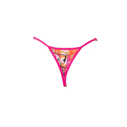 MINI TANGA REGULABLE ESTAMPADO DE TUCAN Y PALMERAS